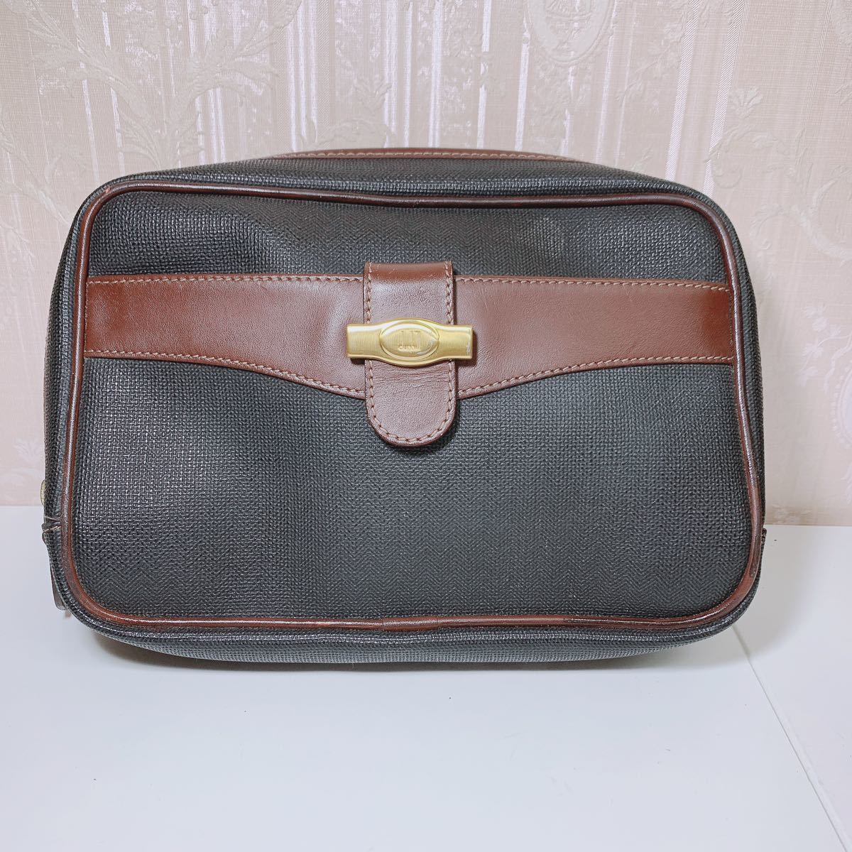dunhill ダンヒル ビジネスバッグ 2way ショルダーバッグ 茶