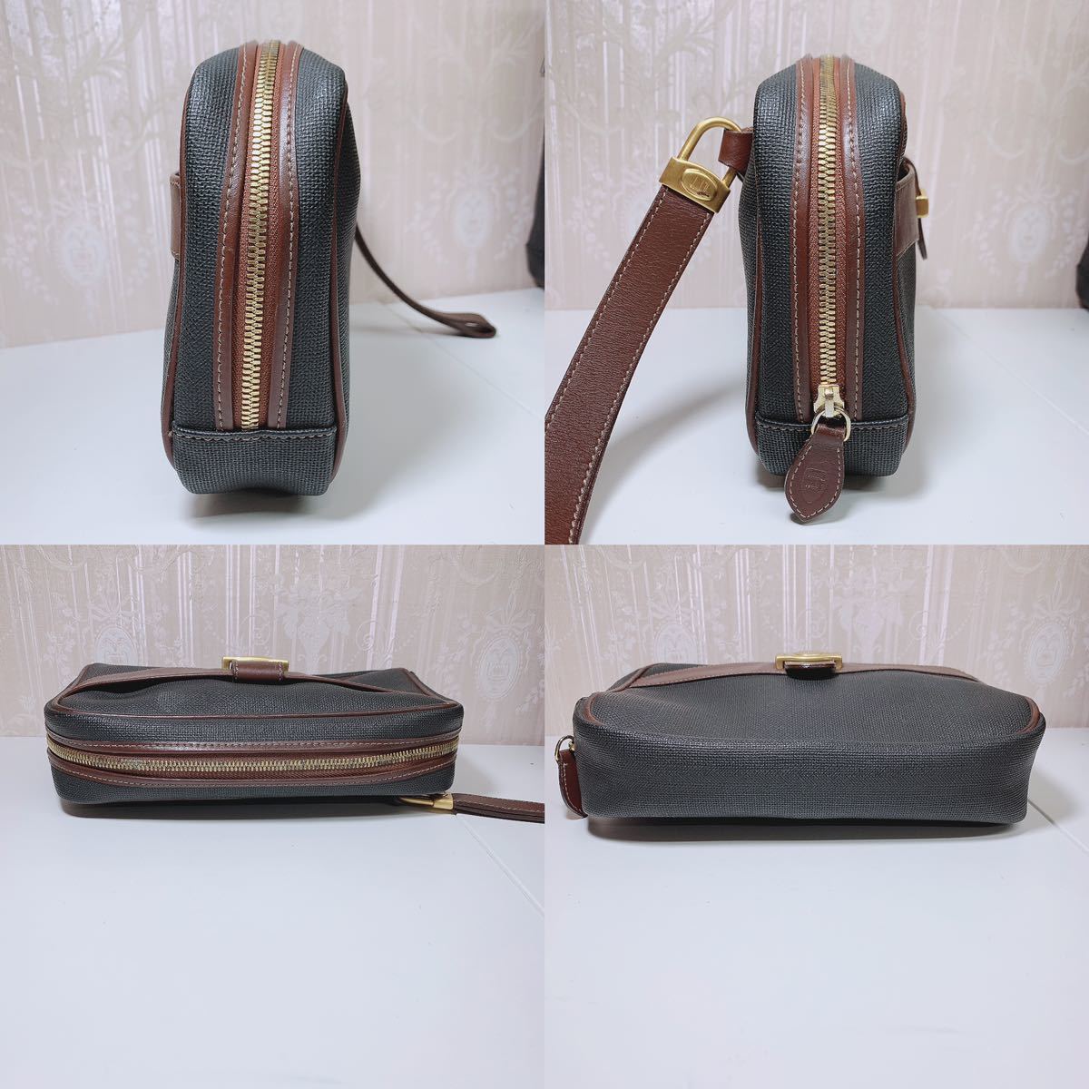 dunhill ダンヒル ビジネスバッグ 2way ショルダーバッグ 茶