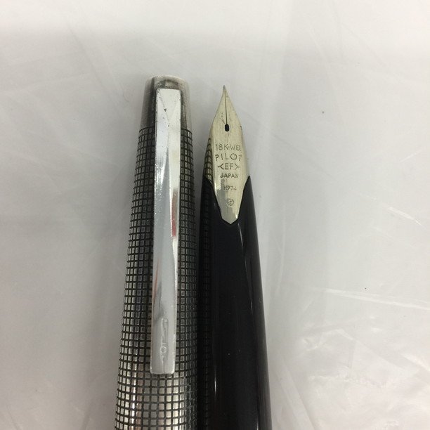 PILOT パイロット 万年筆 エリート スターリングシルバー ペン先 18K