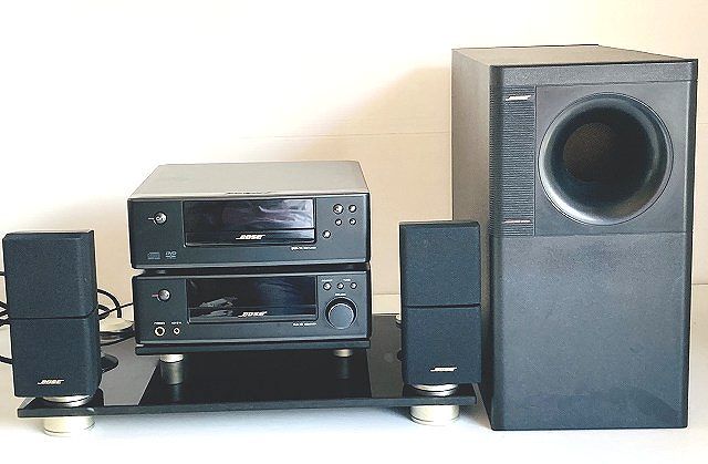 ☆BOSE ボーズ ガラス台 ステレオレシーバー RA-18 ・CD/DVDプレーヤー DVA-18 Acoustimass 5 series IIIセット☆