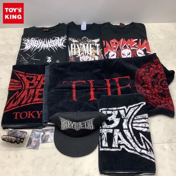 1円〜 訳あり BABY METAL Tシャツ Lサイズ タオル フード付きタオル