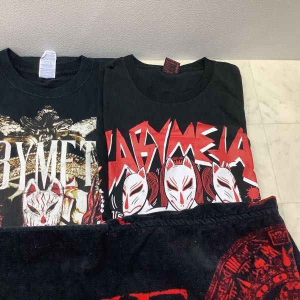 1円〜 訳あり BABY METAL Tシャツ Lサイズ タオル フード付きタオル