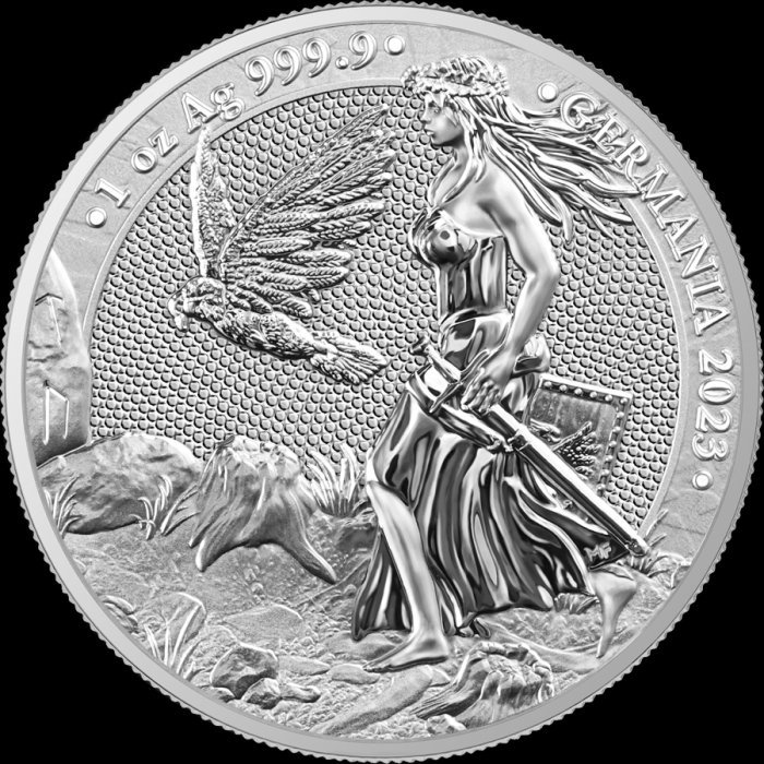 保証書・カプセル付き] 2023年 (新品) ドイツ「ゲルマニア」純銀 1