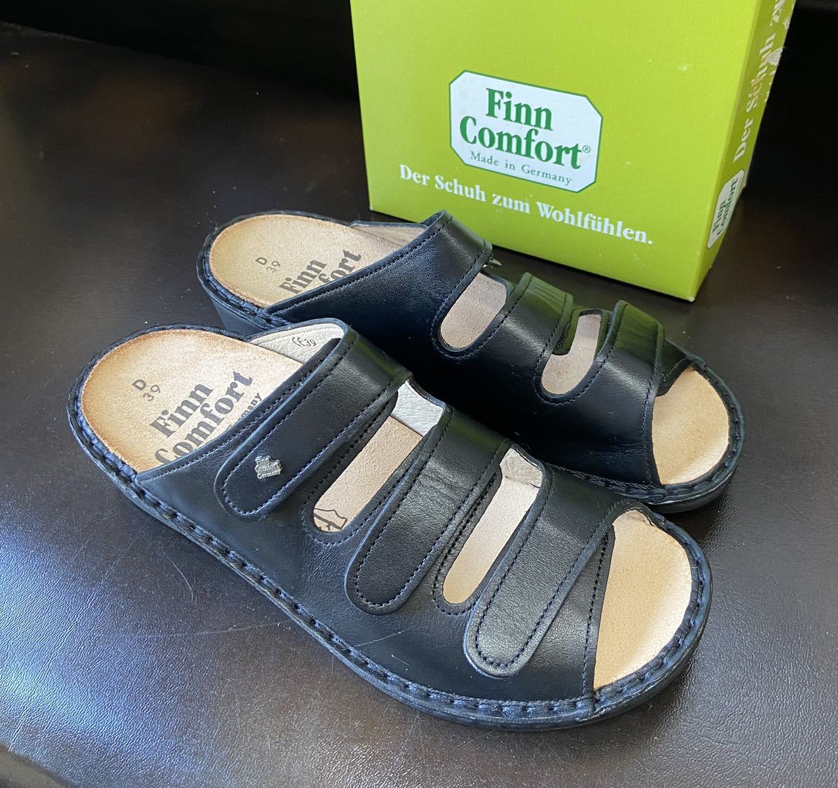 フィンコンフォート　サンダル　紺色　Finn Comfort 美品 Finn Comfort サンダル フィンコンフォート レディース - Comfort