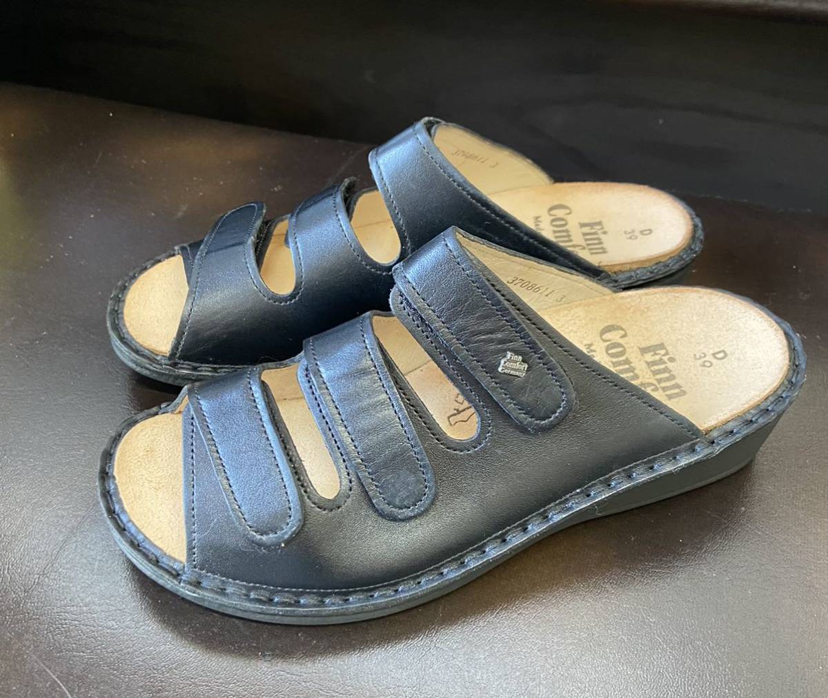 Finn Comfort コンフォートサンダル ブルー サイズ39 Finn Comfort サンダル フィンコンフォート レディース - Comfort