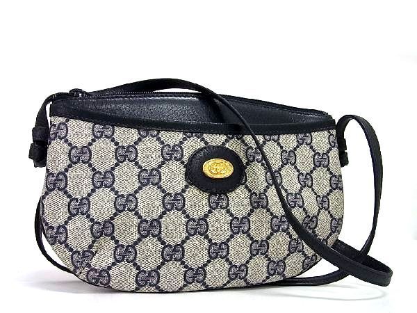 1円 GUCCI グッチ GG柄 PVC×レザー クロスボディ ショルダーバッグ 1円 GUCCI グッチ GG柄 PVC×レザー クロスボディ ショルダーバッグ
