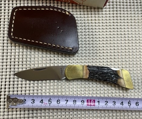 GERBER(USA) FOLDING SPORTSMAN-1 Stag LetherSheath 【デッドストック