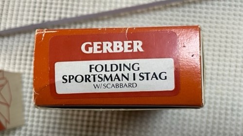 GERBER(USA) FOLDING SPORTSMAN-1 Stag LetherSheath 【デッドストック