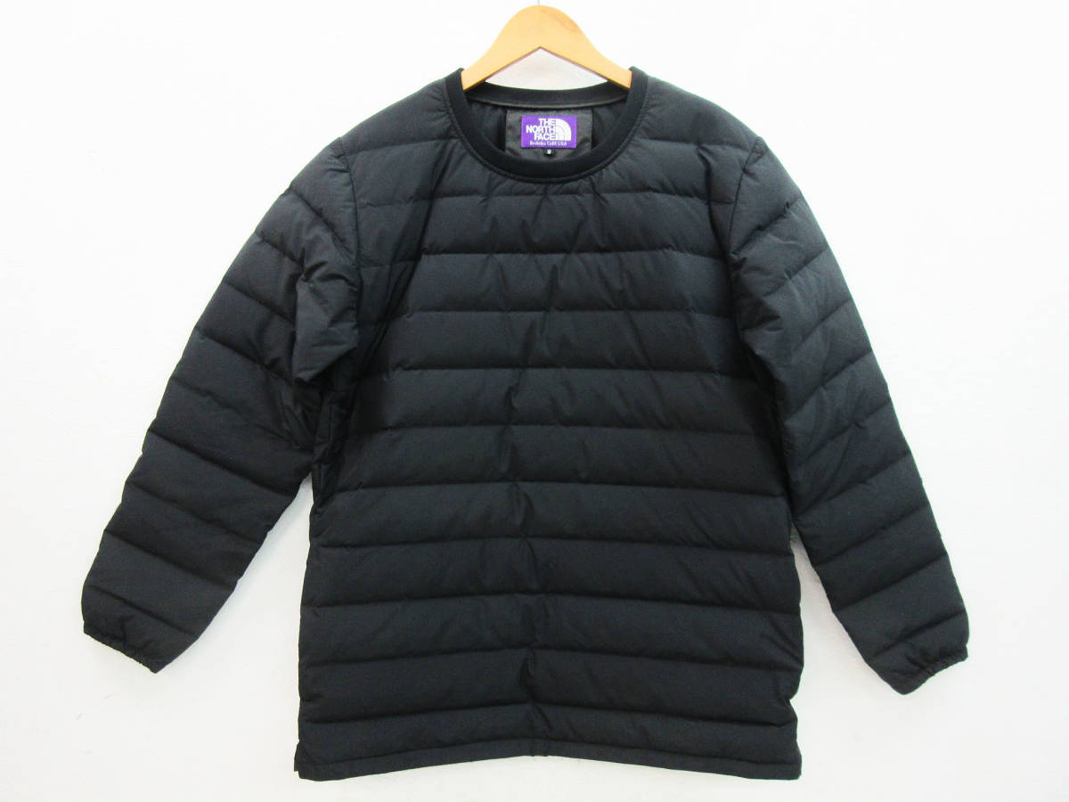 K375【プルオーバー】ノースフェイス パープルレーベル★THE NORTH FACE PURPLE LABEL ND2667N★ダウンセーター メンズ S ブラック★良品★