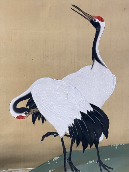 土佐光貞／土佐光芳の息子「雉」花鳥画 掛軸 紙本：江戸時代中期 美術