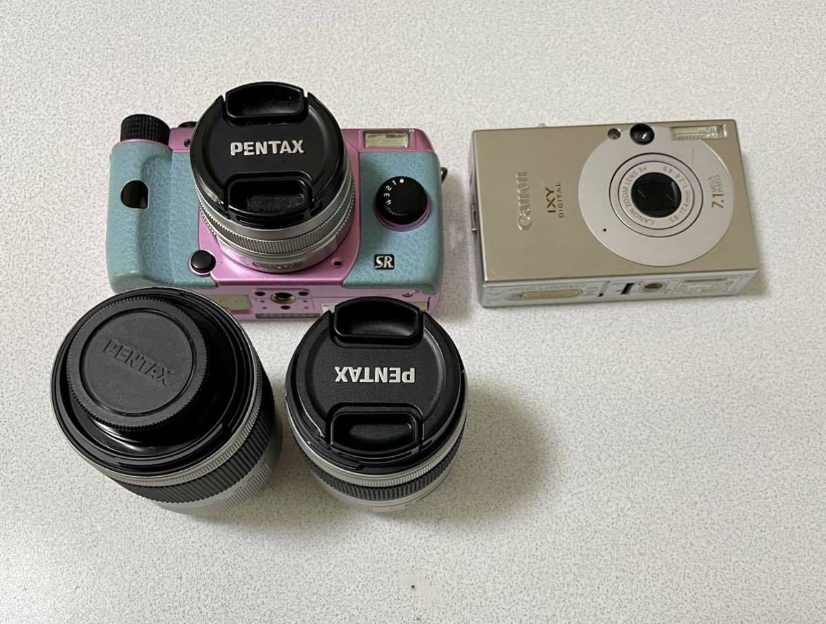 デジカメ Canon PC1228 ペンタックス Q10 Q10用 レンズ２本付き まとめ ジャンク扱い 激安一円スタート