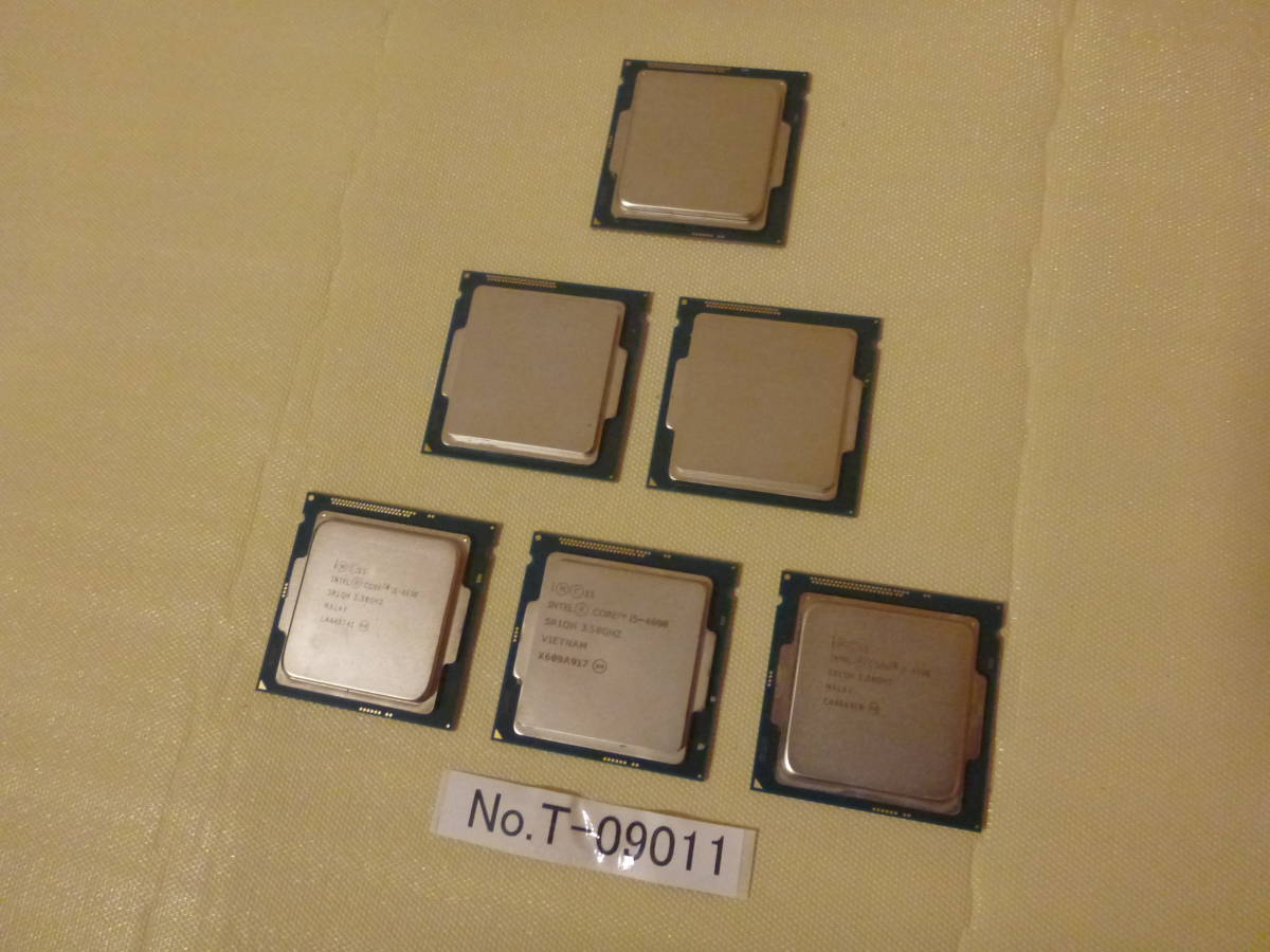 管理番号　T-09011 / INTEL / CPU / Core i5 / 4世代 / LGA1150 / 全6個セット / BIOS起動確認済み / ゆうパケット発送 / ジャンク扱い