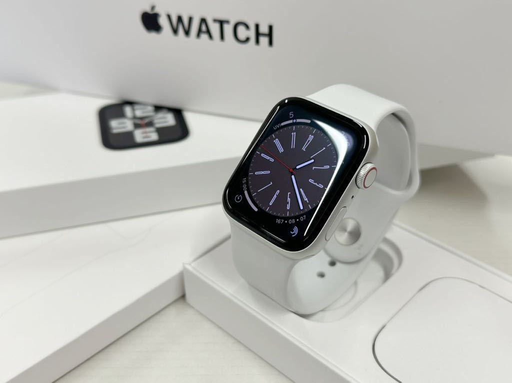 ☆即決 美品 バッテリー100% Apple Watch SE2 44mm シルバーアルミニウム アップルウォッチ GPS+Cellularモデル 880