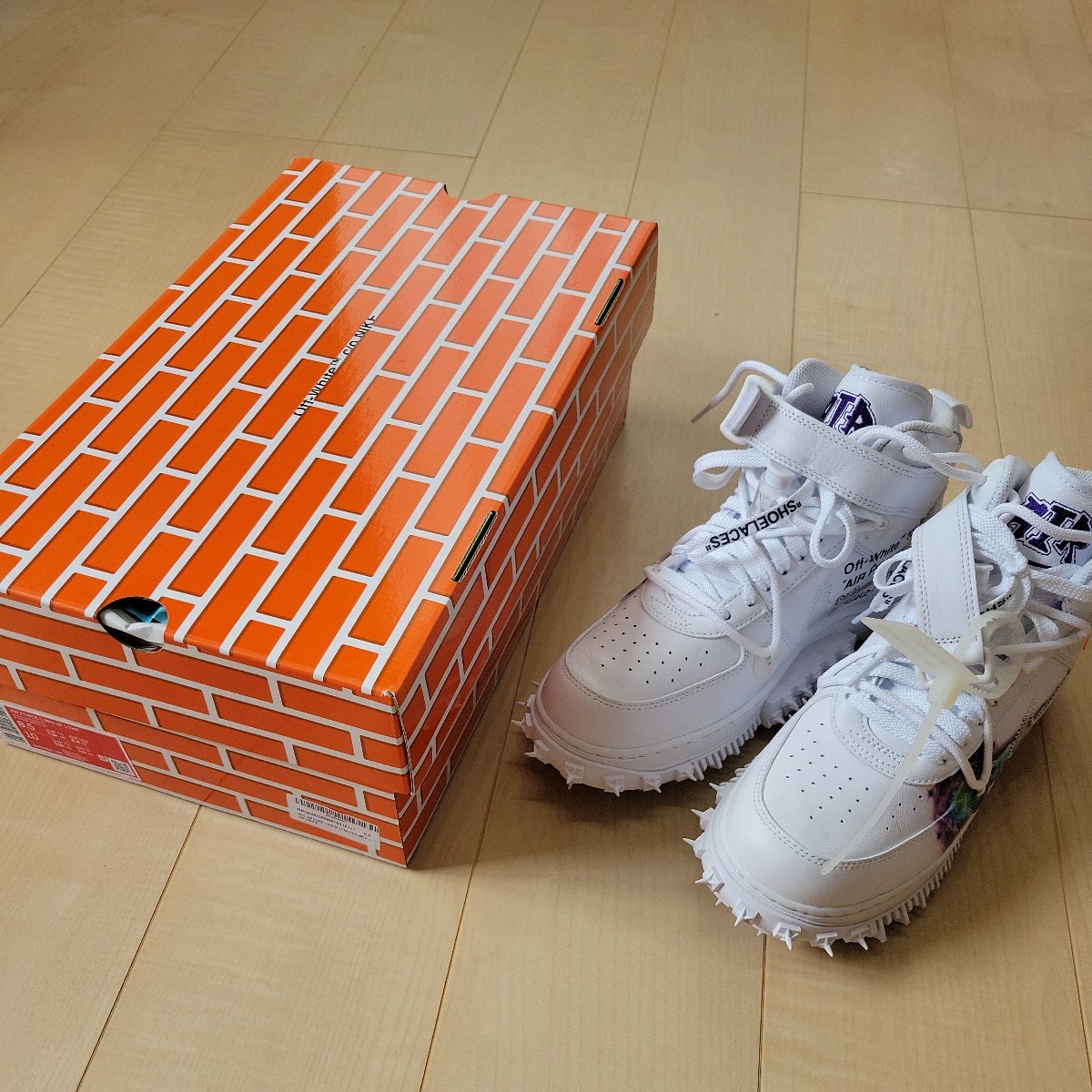 ☆未使用NIKE OFF WHITE AIR FORCE1 MID SP LTHR DR0500 100(26.5cm 