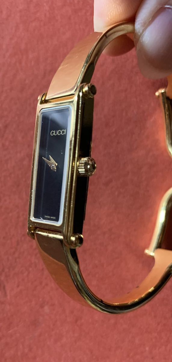 GUCCI グッチバングルウォッチ レディース クォーツ 鑑定済み本物GUCCI グッチ クォーツ バングルウォッチ ゴールド