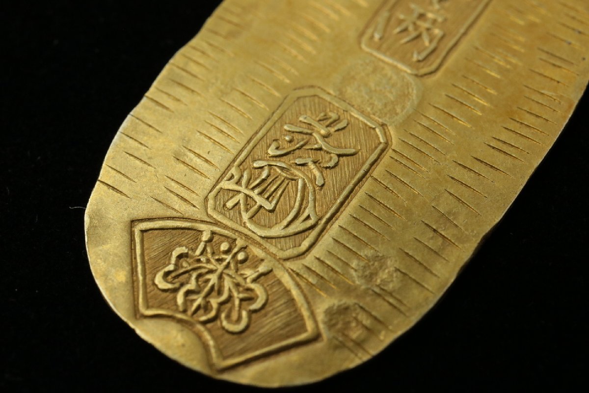 l. 万延小判金 K12 12金 相当 裏刻印 キ 吉 量目 約3.4g 古銭 雛小判 