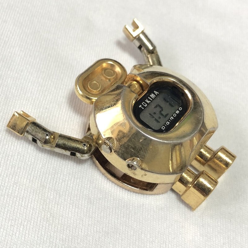 稼動 デジタル時計 バンダイ ポピー デジロボ トキマ ゴールド TOKIMA  