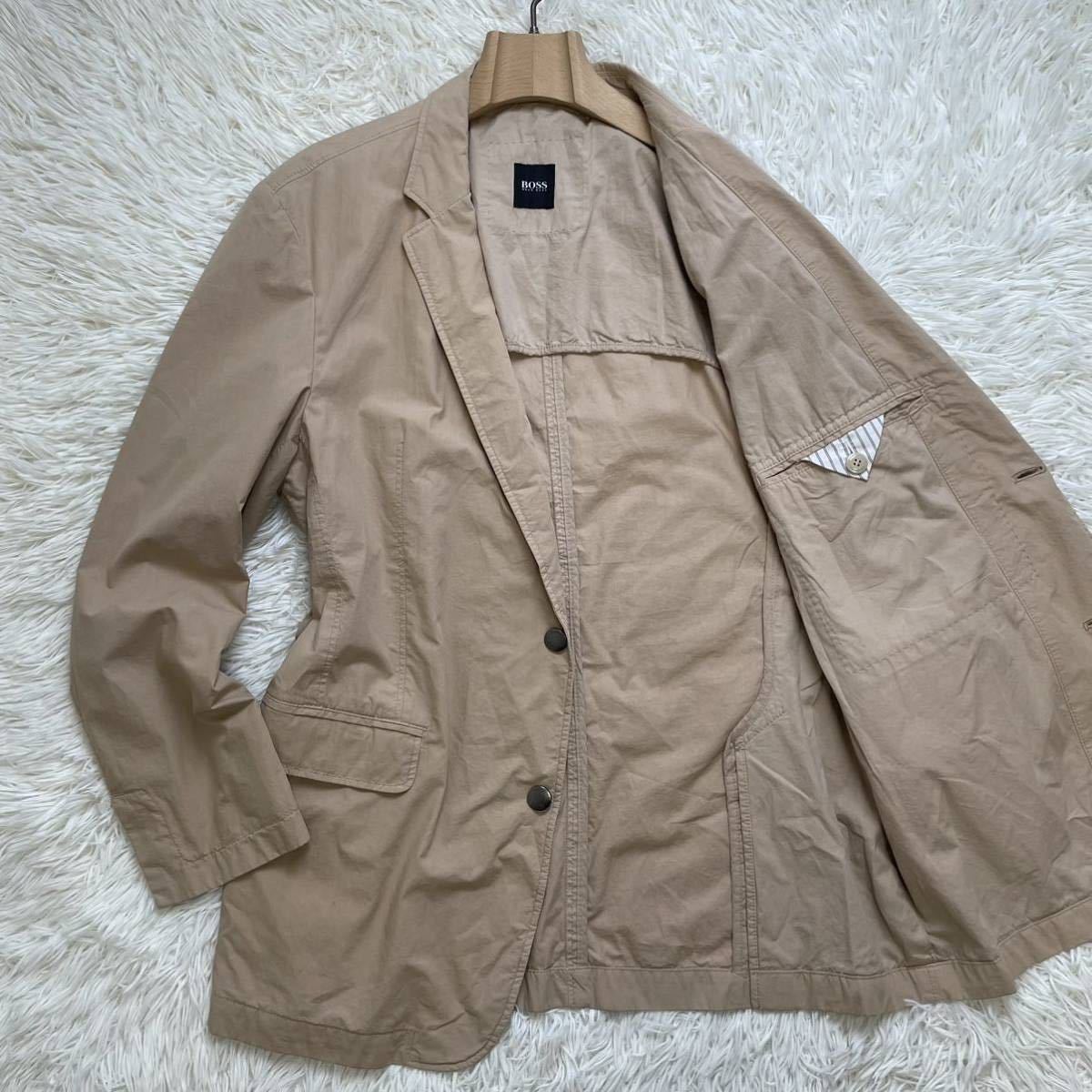 希少54サイズ ヒューゴボス HUGO BOSS コットン テーラードジャケット 