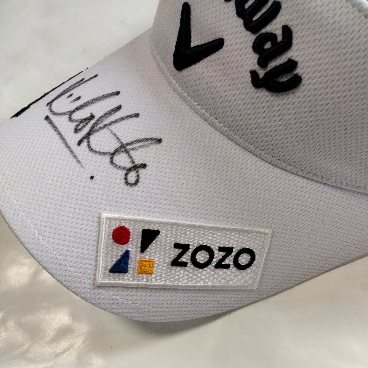 上田桃子プロ、直筆サイン入り、スポンサーバイザー Callaway 上田桃子