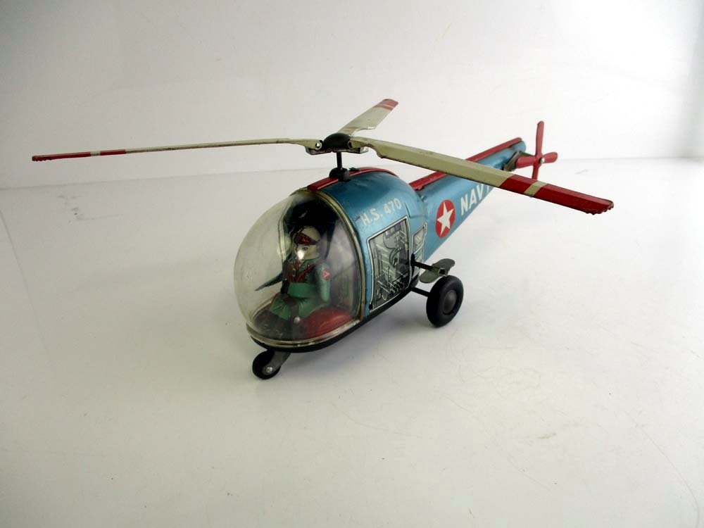 増田屋 1950年代製 NAVY H.S.470 ヘリコプター 完動美品 (ローター無し