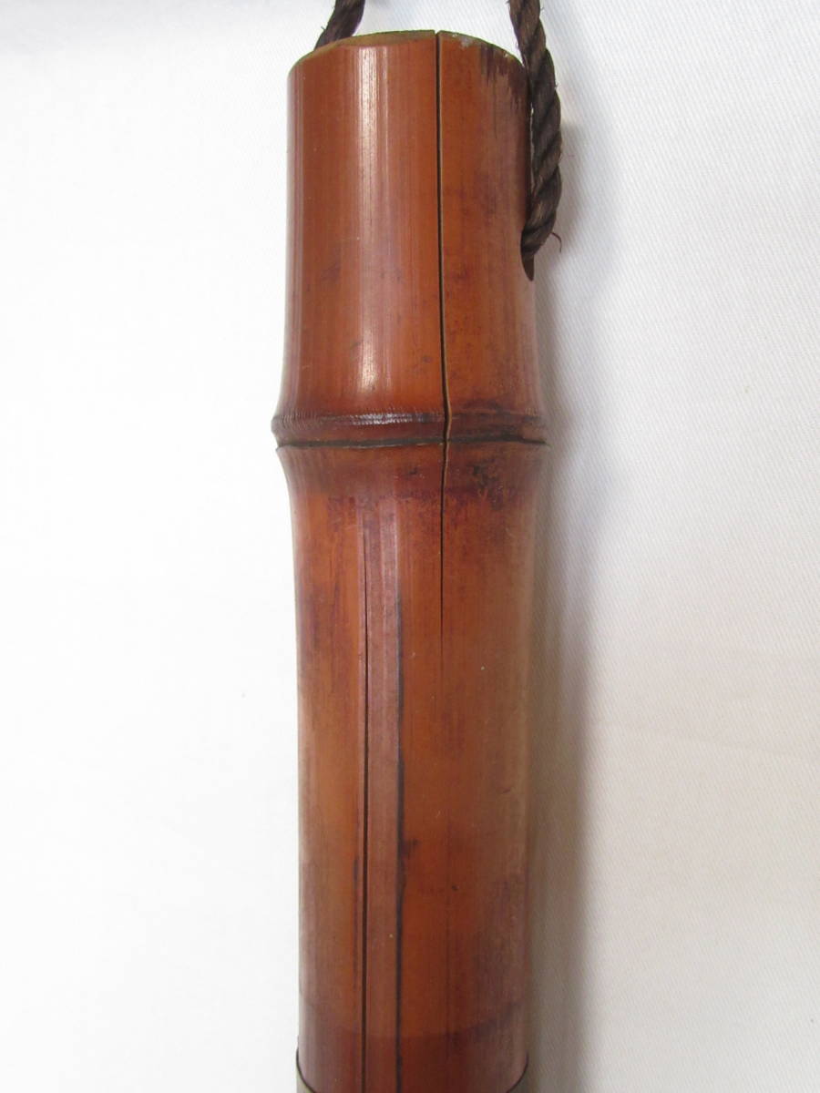 【即決】■古民具 自在鉤 竹 鯉 木彫り 囲炉裏道具 レトロ（全長：90～106cm）