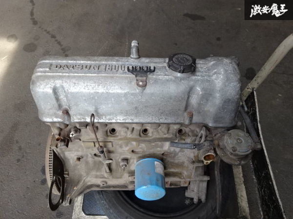 日産 純正 B210 サニー エクセレント L14 エンジン 本体 + ダットサン DATSUN 1600 タペットカバー エレファントオイルキャップ付 棚26-1