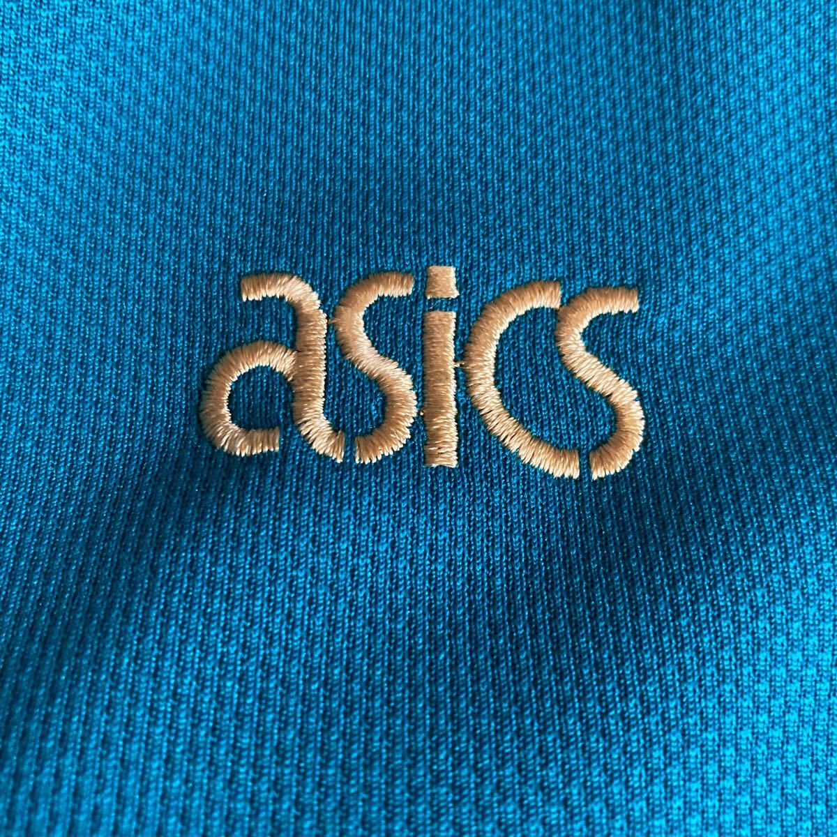 新品未使用品★長袖 ジャージ 2XOサイズasics緑　白ライン　体操着　体操服　運動着　ジャージ　トレーニング　スポーツ　コスプレ　衣装_4