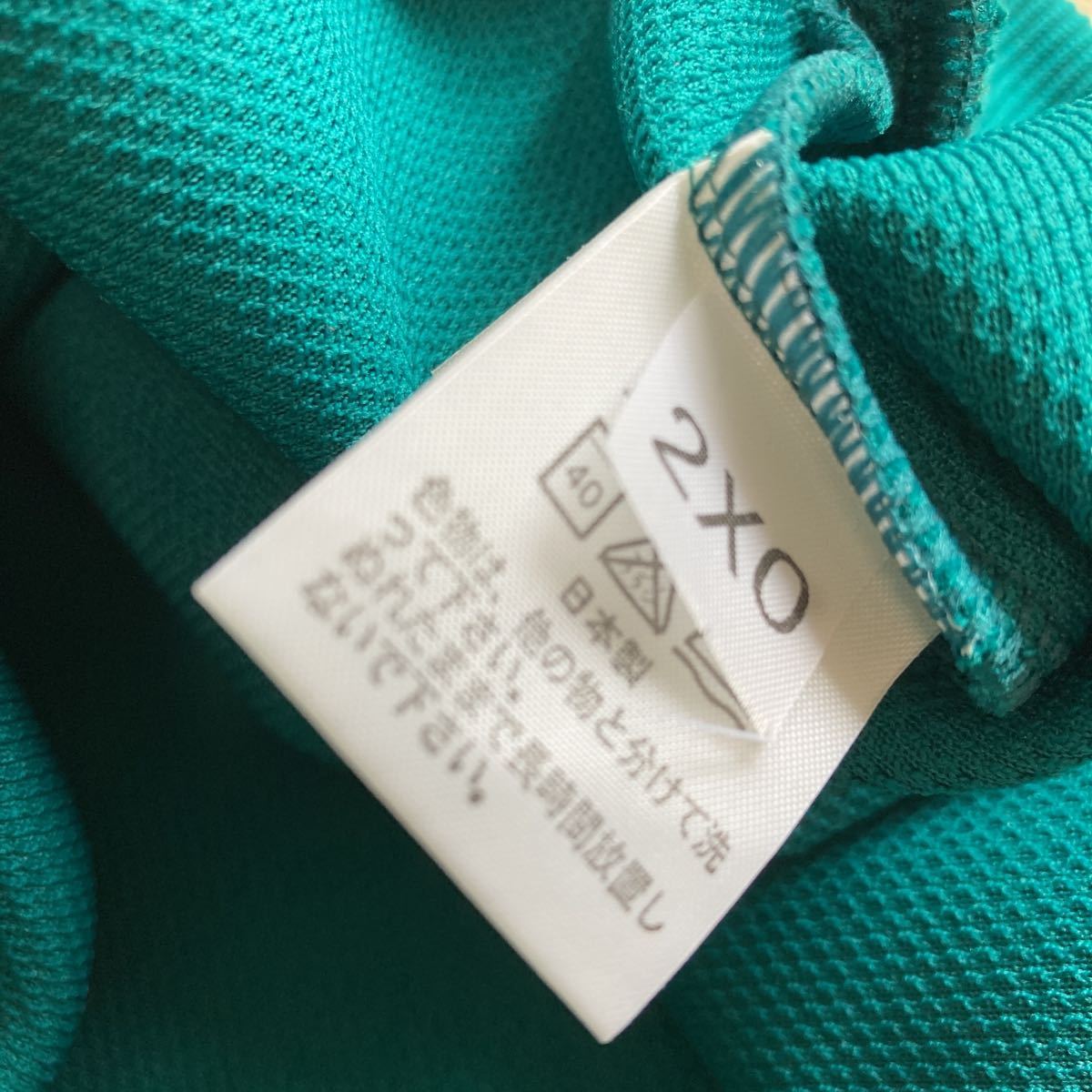 新品未使用品★長袖 ジャージ 2XOサイズasics緑　白ライン　体操着　体操服　運動着　ジャージ　トレーニング　スポーツ　コスプレ　衣装_7