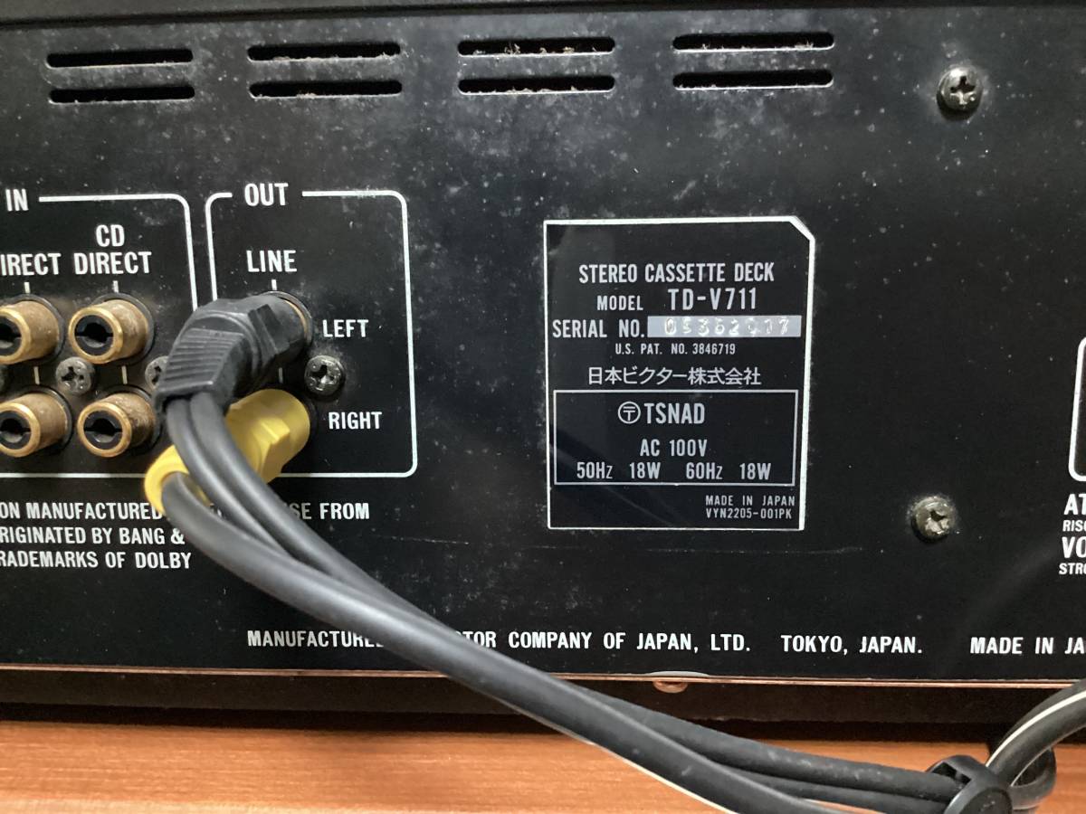 音響機器＊ビクター3ヘッドカセットデッキ・TDーV711＊高級機・可動良品