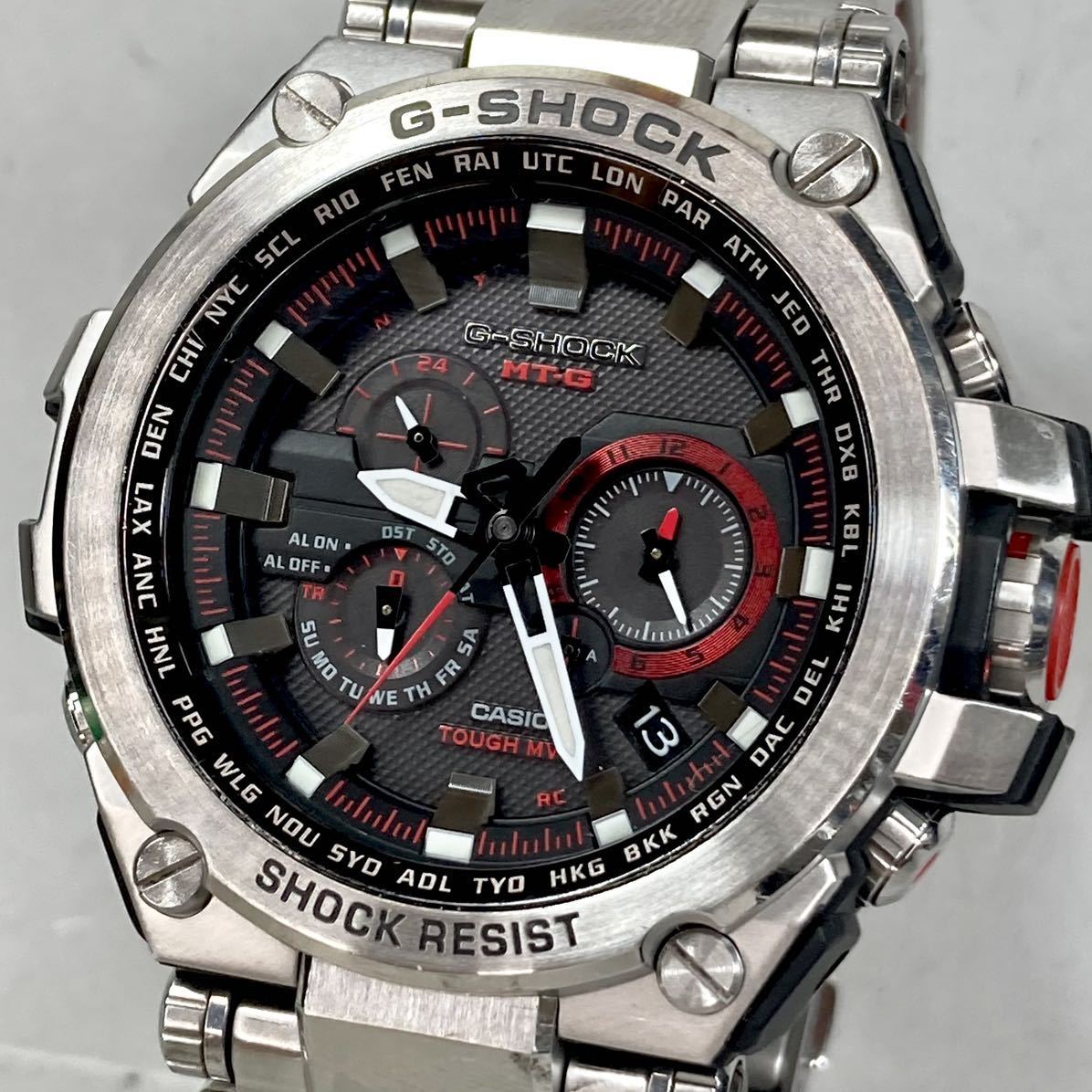 極美品 G-SHOCK MTG-S1000D-1A4JF MT-G タフソーラー 電波受信 電波