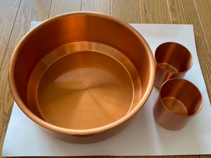 純銅製 タニタ 洗い桶 カップ セット タニタ TANITA 純銅製 PURE