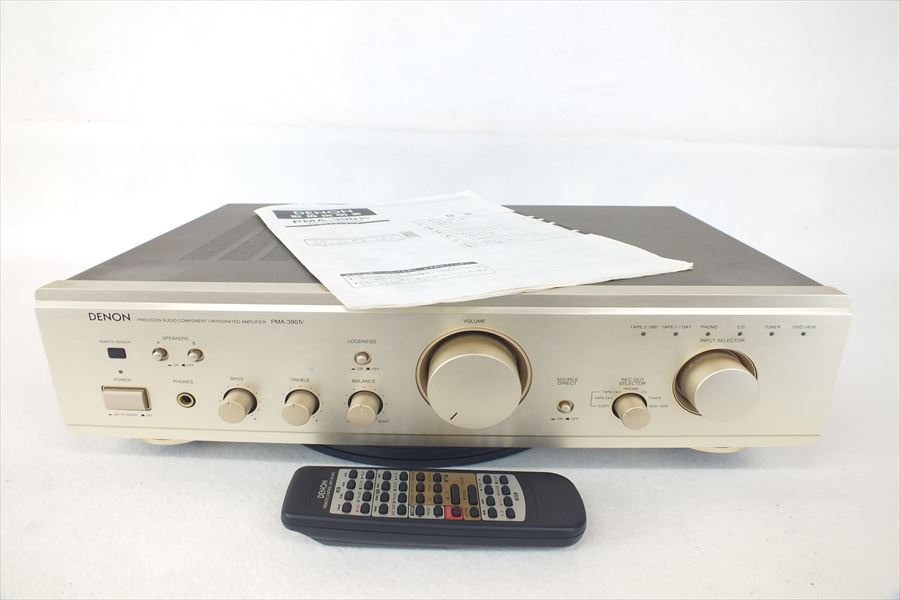 DENON PMA-390Ⅳ プリメインアンプ　シルバー説明書あり DENON PMA-390IV □ DENON デノン PMA-390 IV アンプ 取扱説明書有り