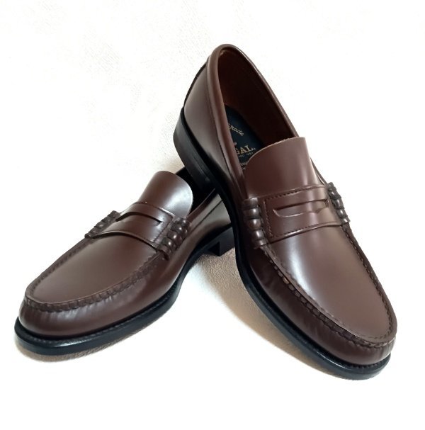 ☆新品☆ REGAL リーガル インペリアルグレード 革靴 コインローファー 25cm ダークブラウン ビジネス 学生 通勤 通学 ブランド 高級