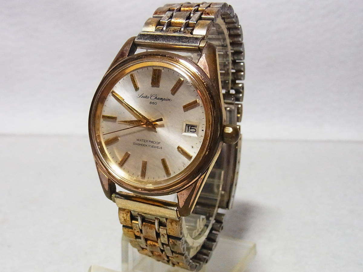0 セイコー SEIKO Champion 17石 チャンピオン Calendar 中古品 