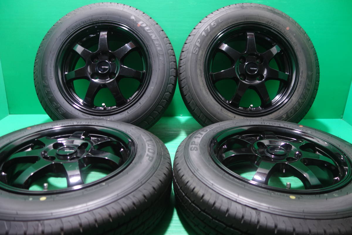 ダンロップ 155/80R14 多かれ サマータイヤ4本セット