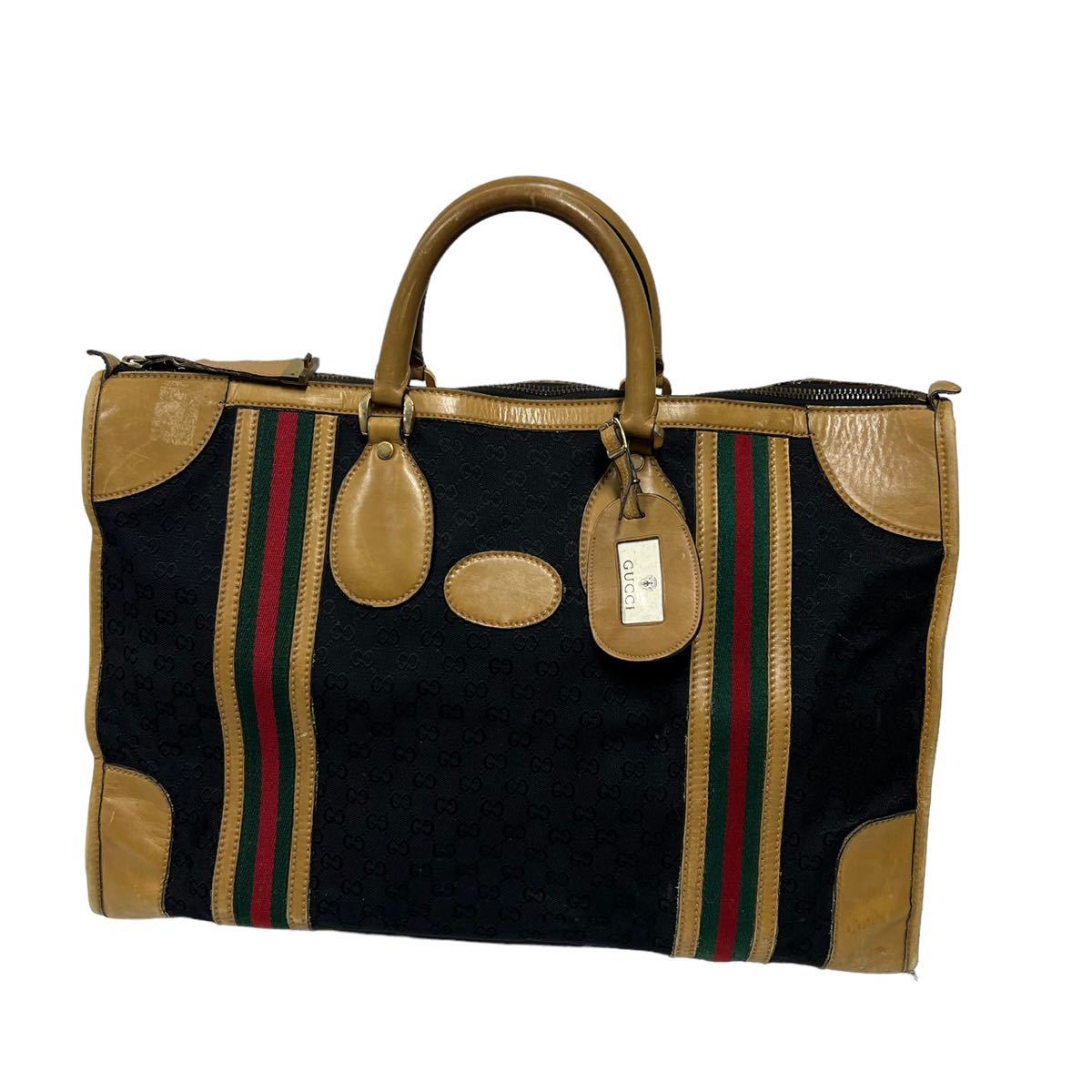 ☆100円スタート☆GUCCI オールドグッチ トートバッグ GG柄 シェリー