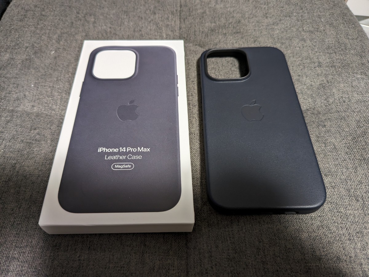 iPhone 14 Pro Max 純正 レザーケース ミッドナイト Midnight MPPM3FE