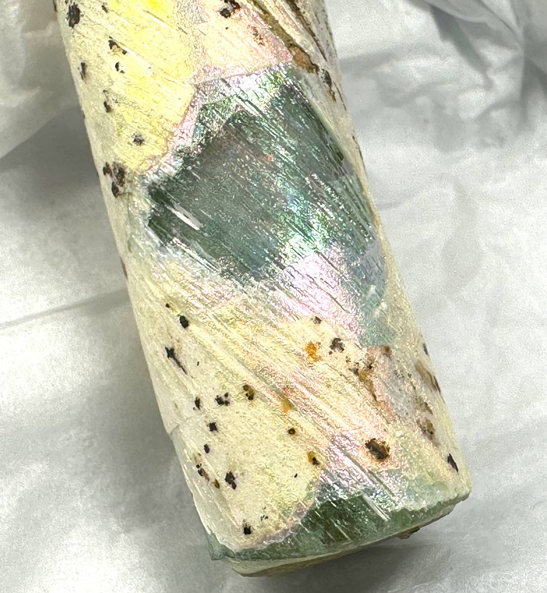 即決★虹銀化 金化★ローマンガラス 薬瓶/紀元1世紀 完全品//考古学 発掘品 出土品 神話/古代ローマ シリア 古代美術 玉虫色 パティナ/669 1909古代ローマングラス半透明エメラルドブルー虹色銀化碗(口径約