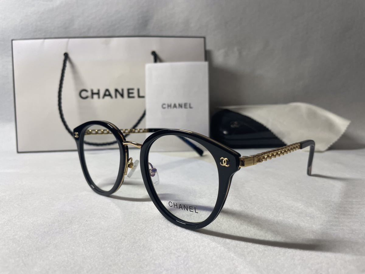 シャネル CHANEL メガネ フレーム 伊達 黒縁 オシャレ ウェリントン 