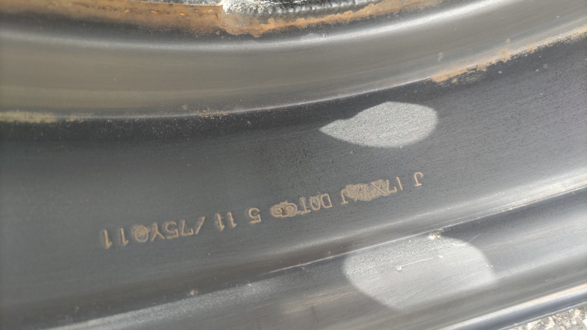 美品 トヨタ FJクルーザー 純正 鉄 スチールホイール 鉄 17X7.5J (+15 