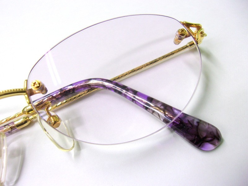 1000円スタート 眼鏡 Paris Miki □16 K18 AU-158 135 Super Smooth 