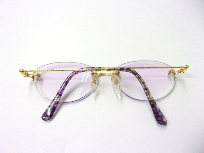 1000円スタート 眼鏡 Paris Miki □16 K18 AU-158 135 Super Smooth 