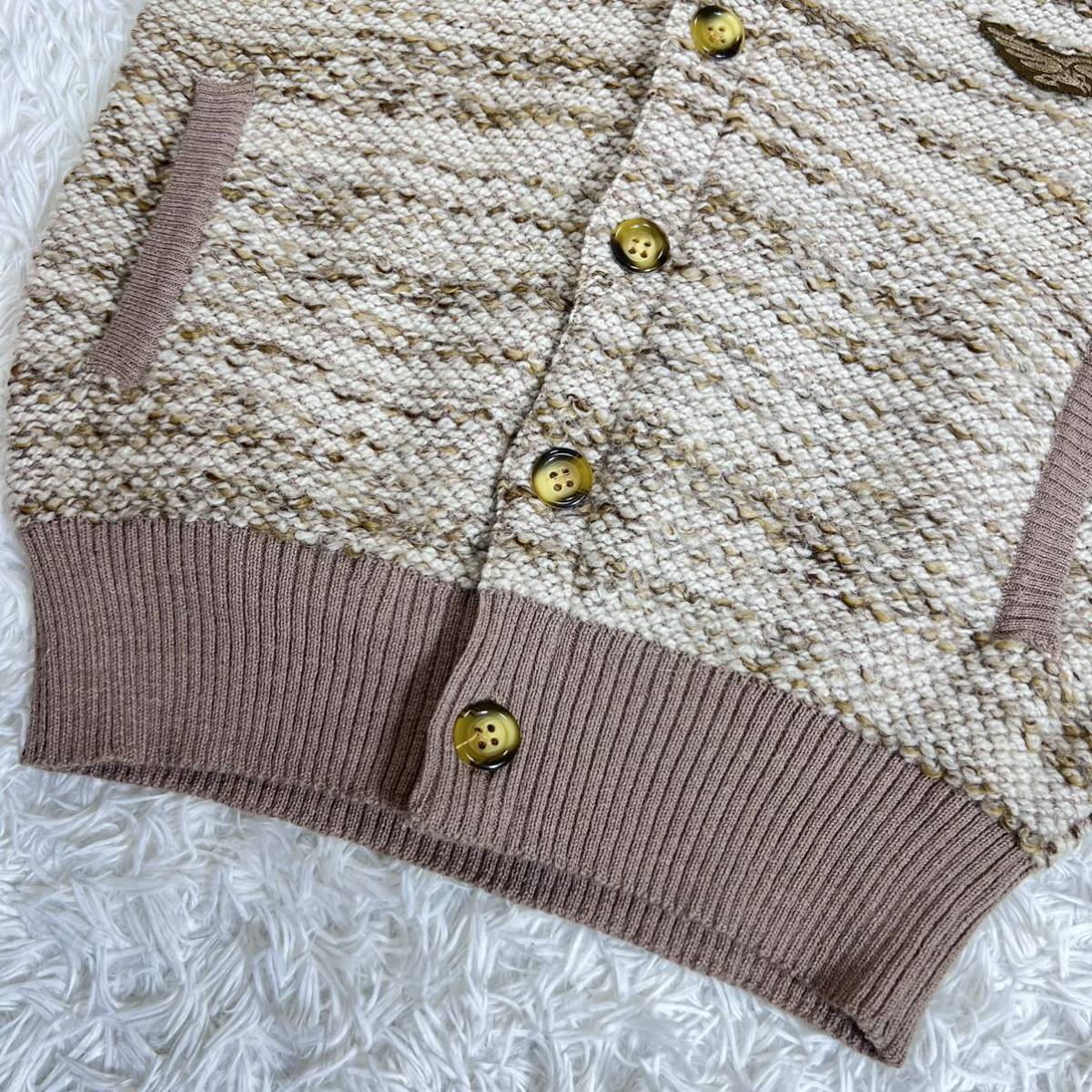 1円 アルパカ混 ジョルジオアルマーニ GIORGIO ARMANI ニットブルゾン