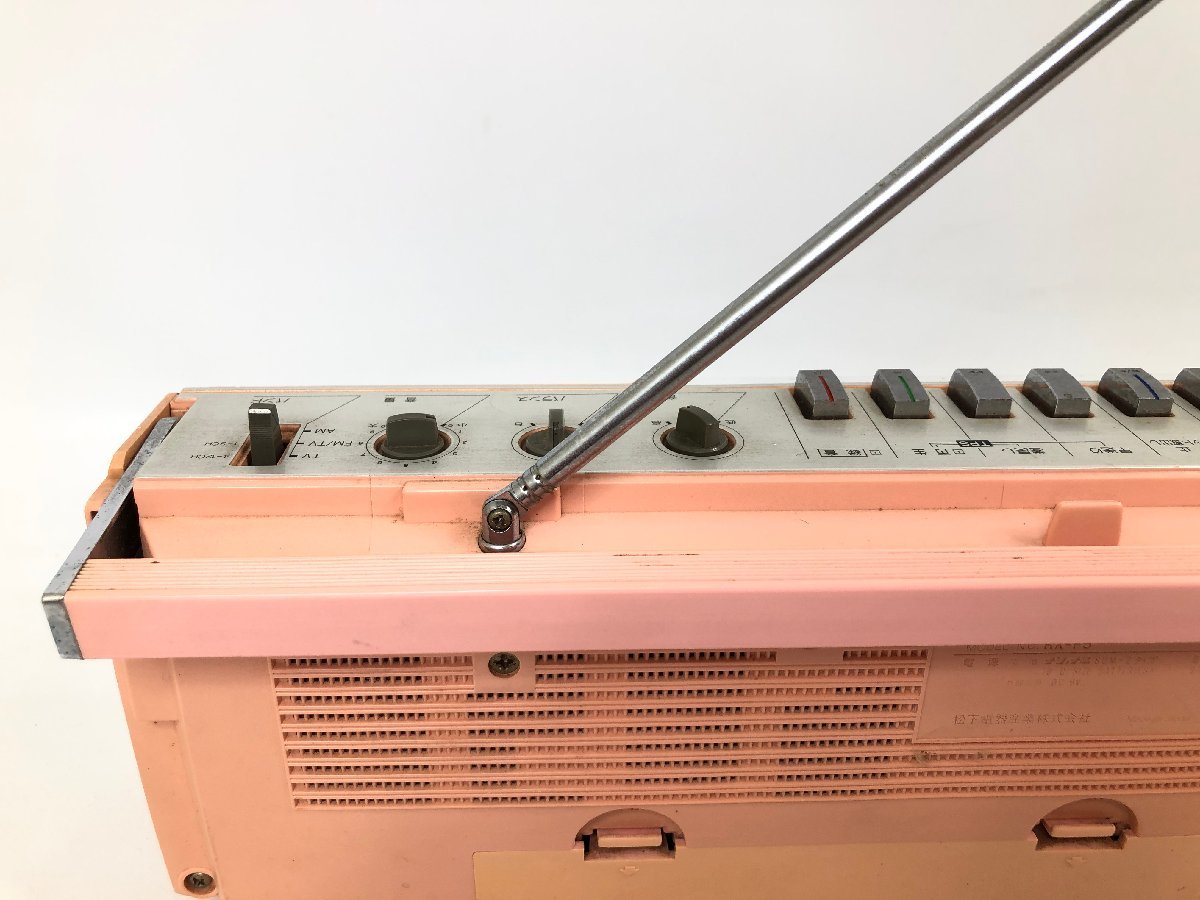 1円 National ナショナル RX-F5 ラジカセ ピンク 昭和 レトロ F9-38の