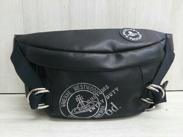 【タグあり】VIVIENNE WESTWOOD ヴィヴィアンウエストウッド DEPOT SMALL BUMBAG 43070024 ボディバッグ 黒 ブラック 保存袋有