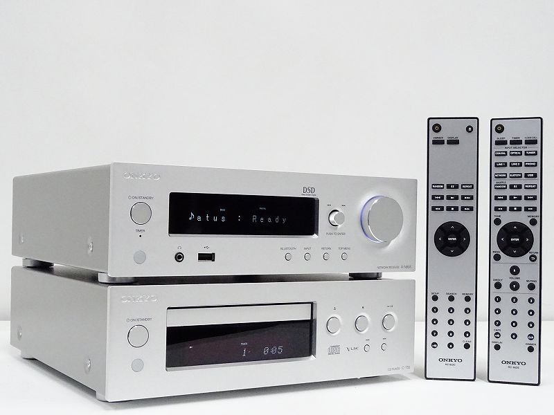 □□ONKYO R-N855/C-755 プリメインアンプ/CDプレーヤー セット