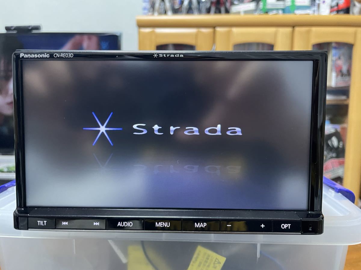 2019年地図 Strada美優ナビ CN-RE03D中古整備済美品 フルセグTV/DVD/SD