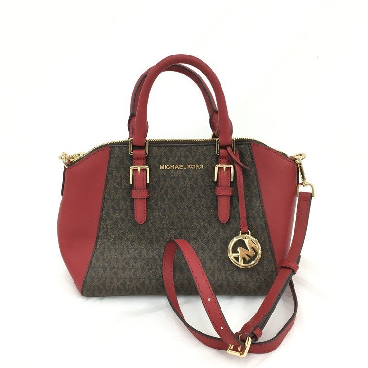 MICHAEL KORS 2WAYバッグ グリーン MKチャーム付き 保存袋付き MICHAEL 