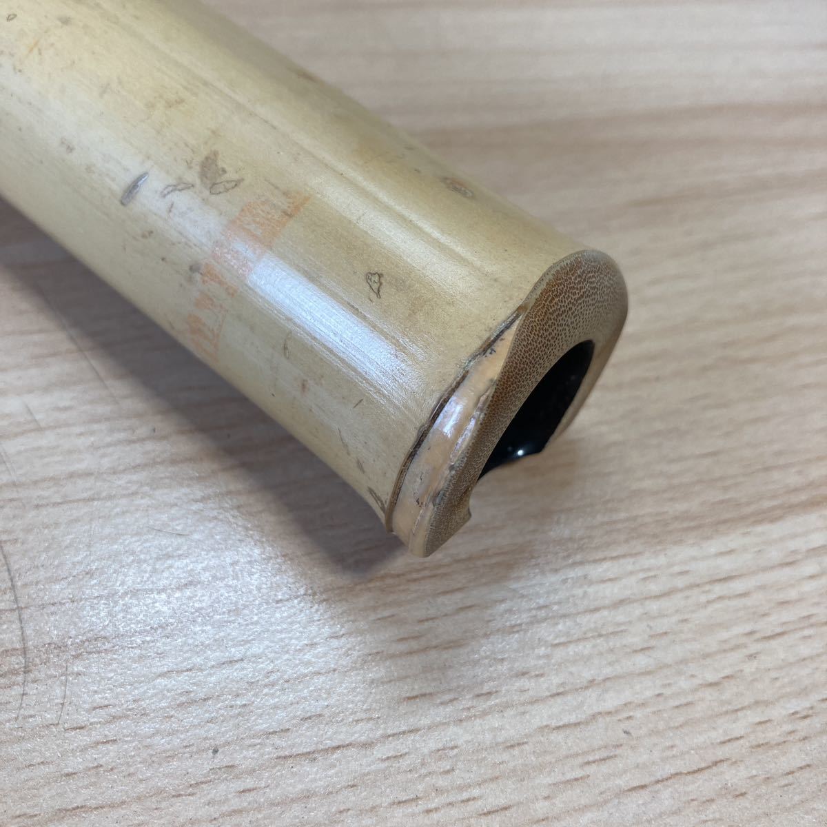 尺八 琴古流 竹治 在銘 1尺8寸管 銀巻 中継ぎ 緩み