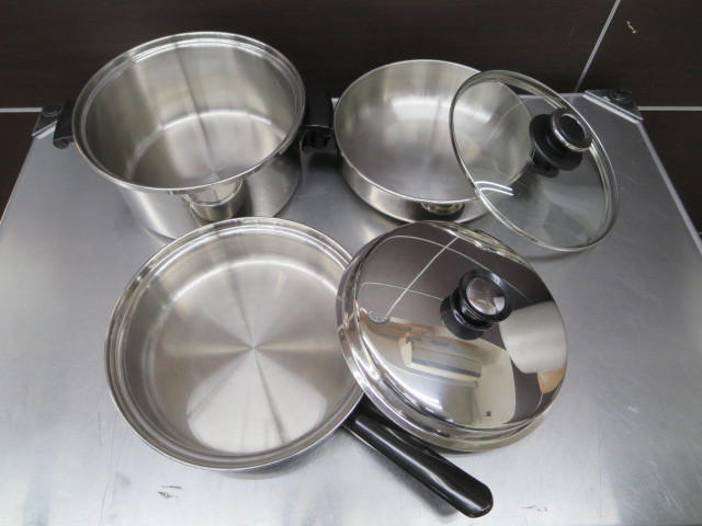 値下げ Amway Queen アムウェイクィーン 鍋セット 中古 ※両手鍋 片手鍋